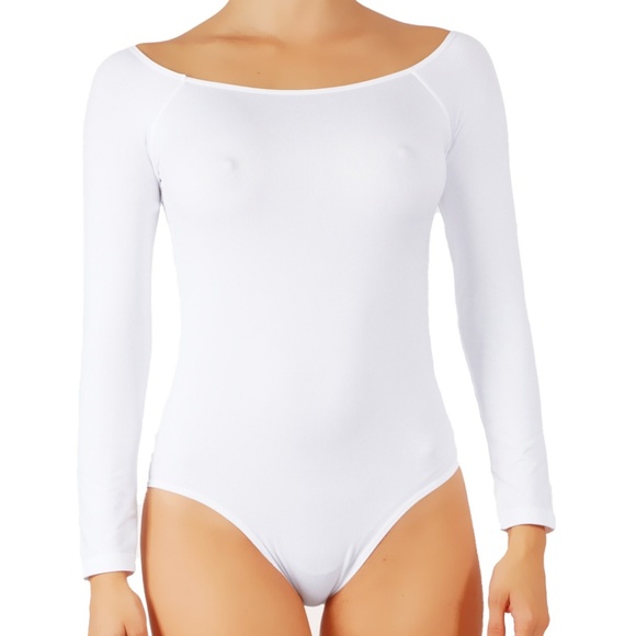 Bodysuit with long sleeves and off shoulder design - Picture 2 of 3